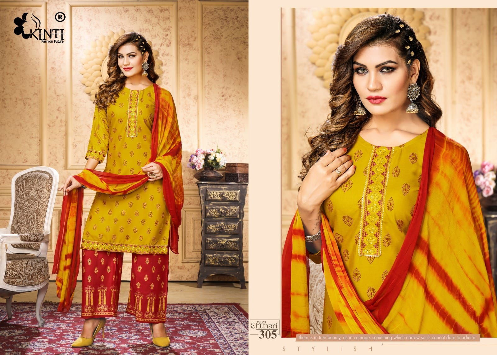 Chunri Vol 3 By Kinti Readymade Printed Suits Catalog